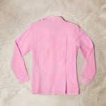 Back View of Pink Lightweight Ranger Shirt with White and Colorful Beaded Epaulettes