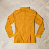 Back View of Golden Yellow Lightweight Ranger Shirt with White and Colorful Beaded Epaulettes